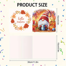 Load image into Gallery viewer, 6PCS DIY Diamond Art Greeting Cards Pumpkin Gnome Congratulations Cards  Gifts
