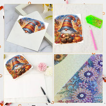 Load image into Gallery viewer, 6PCS DIY Diamond Art Greeting Cards Pumpkin Gnome Congratulations Cards  Gifts

