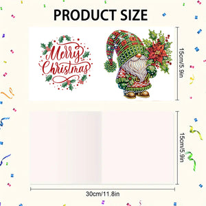 6PCS DIY Diamond Art Greeting Cards Christmas Congratulations Cards  Gifts