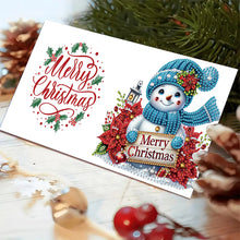 Load image into Gallery viewer, 6PCS DIY Diamond Art Greeting Cards Snowman Congratulations Cards  Gifts
