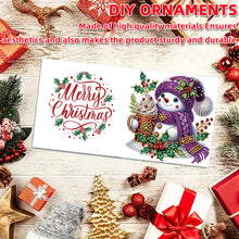 Load image into Gallery viewer, 6PCS DIY Diamond Art Greeting Cards Snowman Congratulations Cards  Gifts

