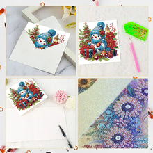 Load image into Gallery viewer, 6PCS DIY Diamond Art Greeting Cards Snowman Congratulations Cards  Gifts
