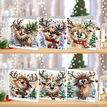 Load image into Gallery viewer, 6PCS DIY Diamond Art Greeting Cards Deer Designs Congratulations Cards  Gifts
