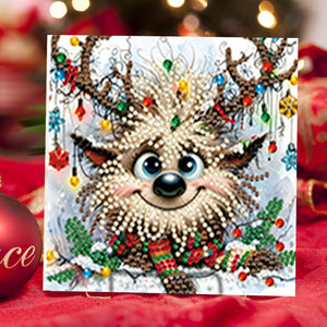 6PCS DIY Diamond Art Greeting Cards Deer Designs Congratulations Cards  Gifts