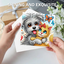 Load image into Gallery viewer, 6PCS DIY Diamond Art Greeting Cards Dog Designs Congratulations Cards  Gifts
