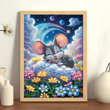 Load image into Gallery viewer, Moonlight Mouse 30*40CM(Canvas) Partial Special Shaped Drill Diamond Painting
