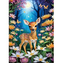 Load image into Gallery viewer, Forest Fawn 30*40CM(Canvas) Partial Special Shaped Drill Diamond Painting
