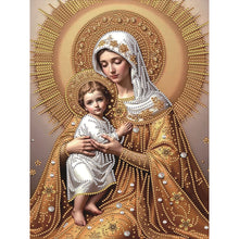 Load image into Gallery viewer, Madonna Religion 30*40CM(Canvas) Partial Special Shaped Drill Diamond Painting

