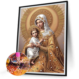 Madonna Religion 30*40CM(Canvas) Partial Special Shaped Drill Diamond Painting