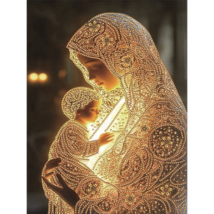 Madonna Religion 30*40CM(Canvas) Partial Special Shaped Drill Diamond Painting
