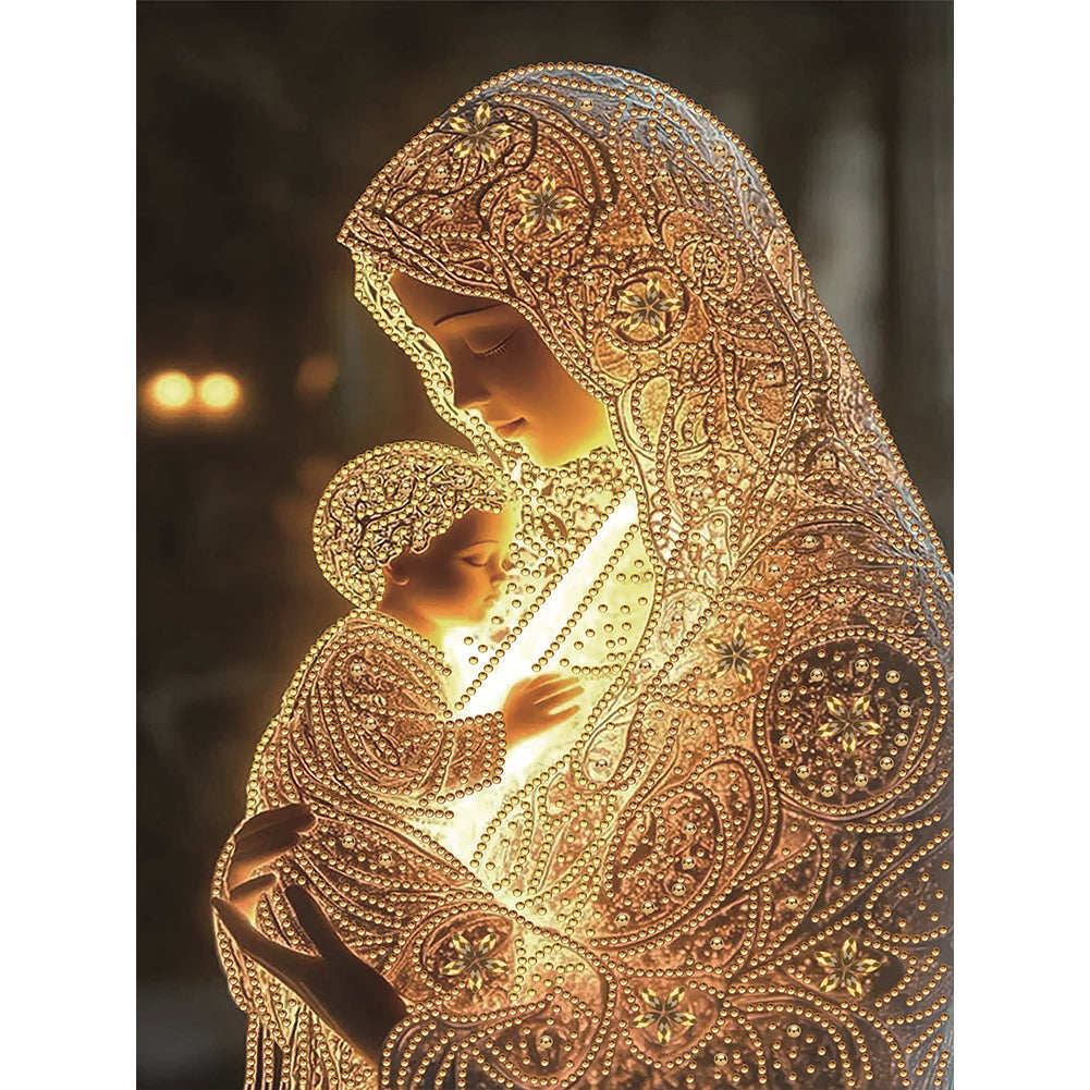 Madonna Religion 30*40CM(Canvas) Partial Special Shaped Drill Diamond Painting
