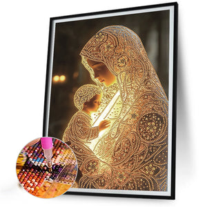 Madonna Religion 30*40CM(Canvas) Partial Special Shaped Drill Diamond Painting