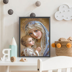 Madonna Religion 30*40CM(Canvas) Partial Special Shaped Drill Diamond Painting