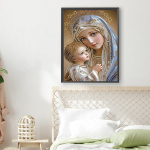 Madonna Religion 30*40CM(Canvas) Partial Special Shaped Drill Diamond Painting