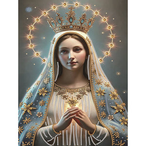 Madonna Religion 30*40CM(Canvas) Partial Special Shaped Drill Diamond Painting