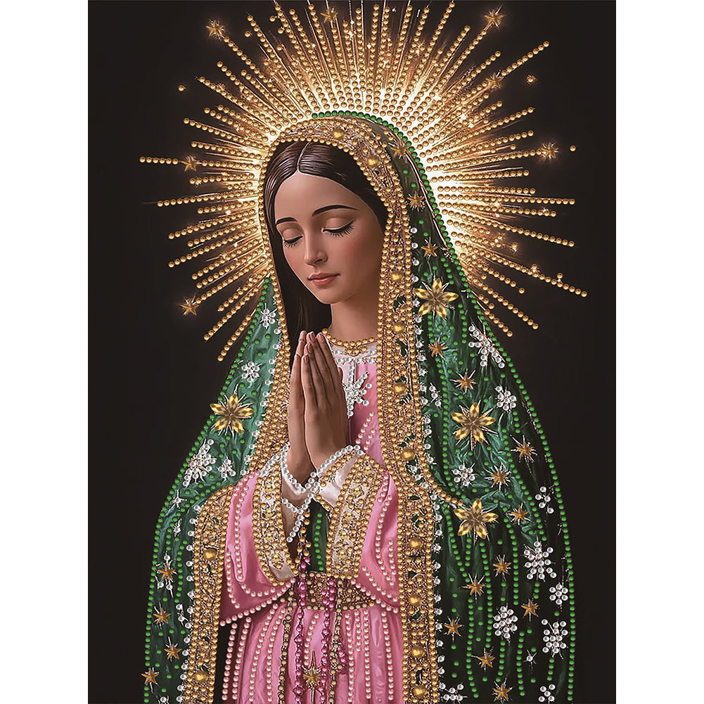 Madonna Religion 30*40CM(Canvas) Partial Special Shaped Drill Diamond Painting