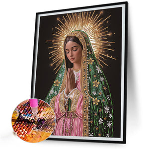 Madonna Religion 30*40CM(Canvas) Partial Special Shaped Drill Diamond Painting