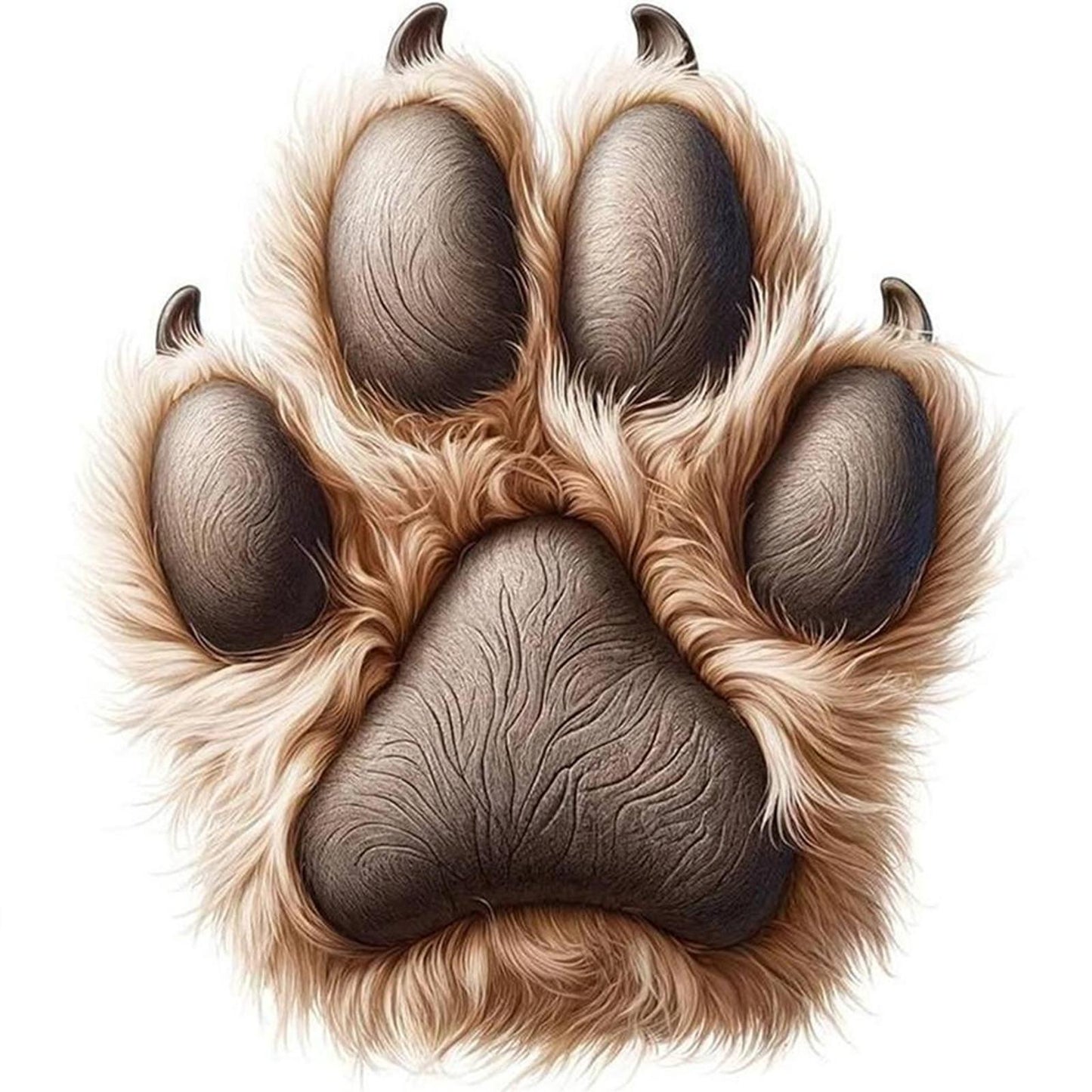 Brown Paw - Full 18CT Stamped Cross Stitch 20x20CM - Huacan