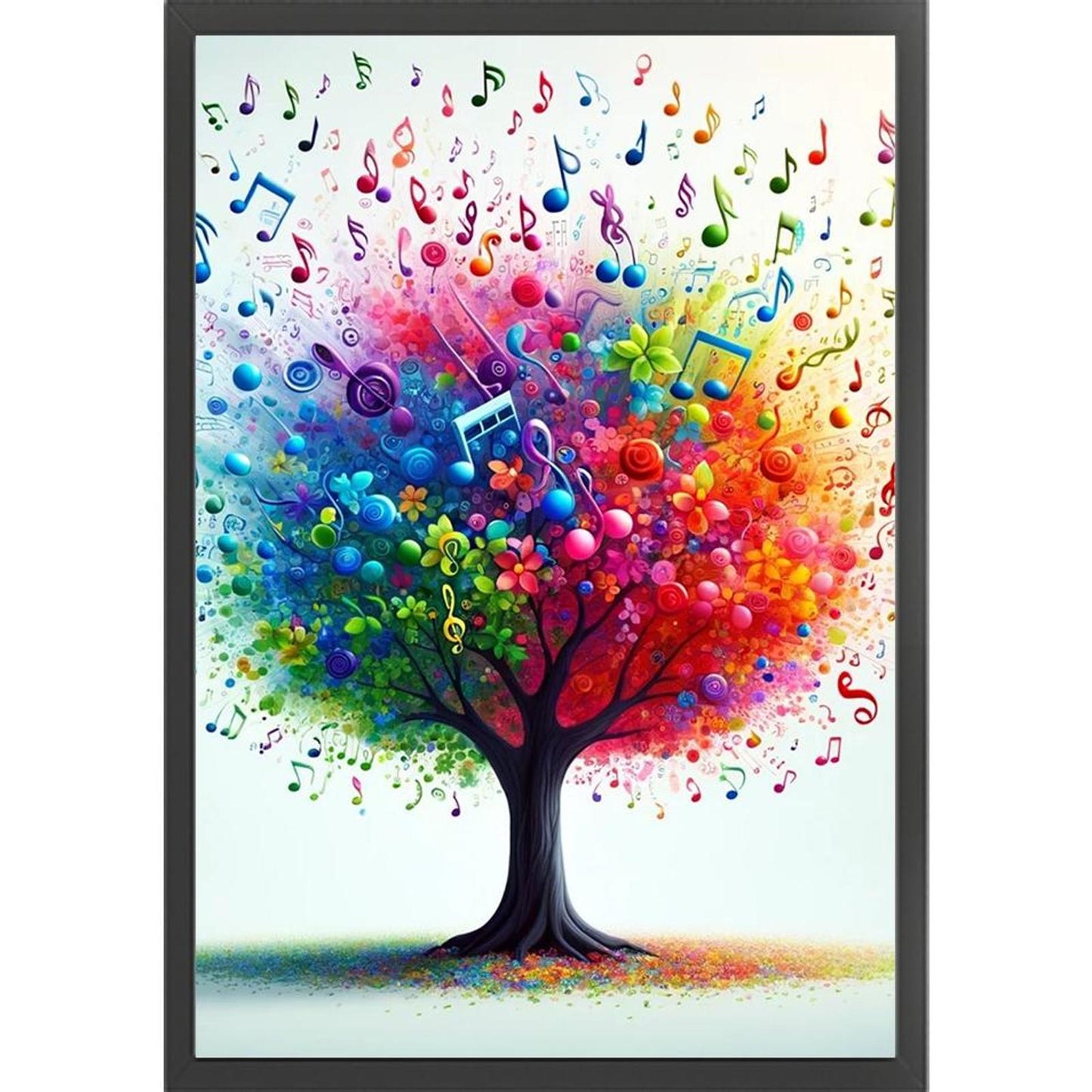 Colorful Note Tree - Full 11CT Stamped Cross Stitch 40x60CM - Huacan