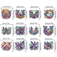 Load image into Gallery viewer, 12Pcs Diamond Art Magnets Fridge Sticker Set for Adults Beginners (CN561 Bird)
