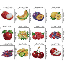 Load image into Gallery viewer, 12Pcs Diamond Art Magnets Fridge Sticker Set for Adults Beginners (CN562 Fruit)
