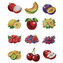 Load image into Gallery viewer, 12Pcs Diamond Art Magnets Fridge Sticker Set for Adults Beginners (CN562 Fruit)
