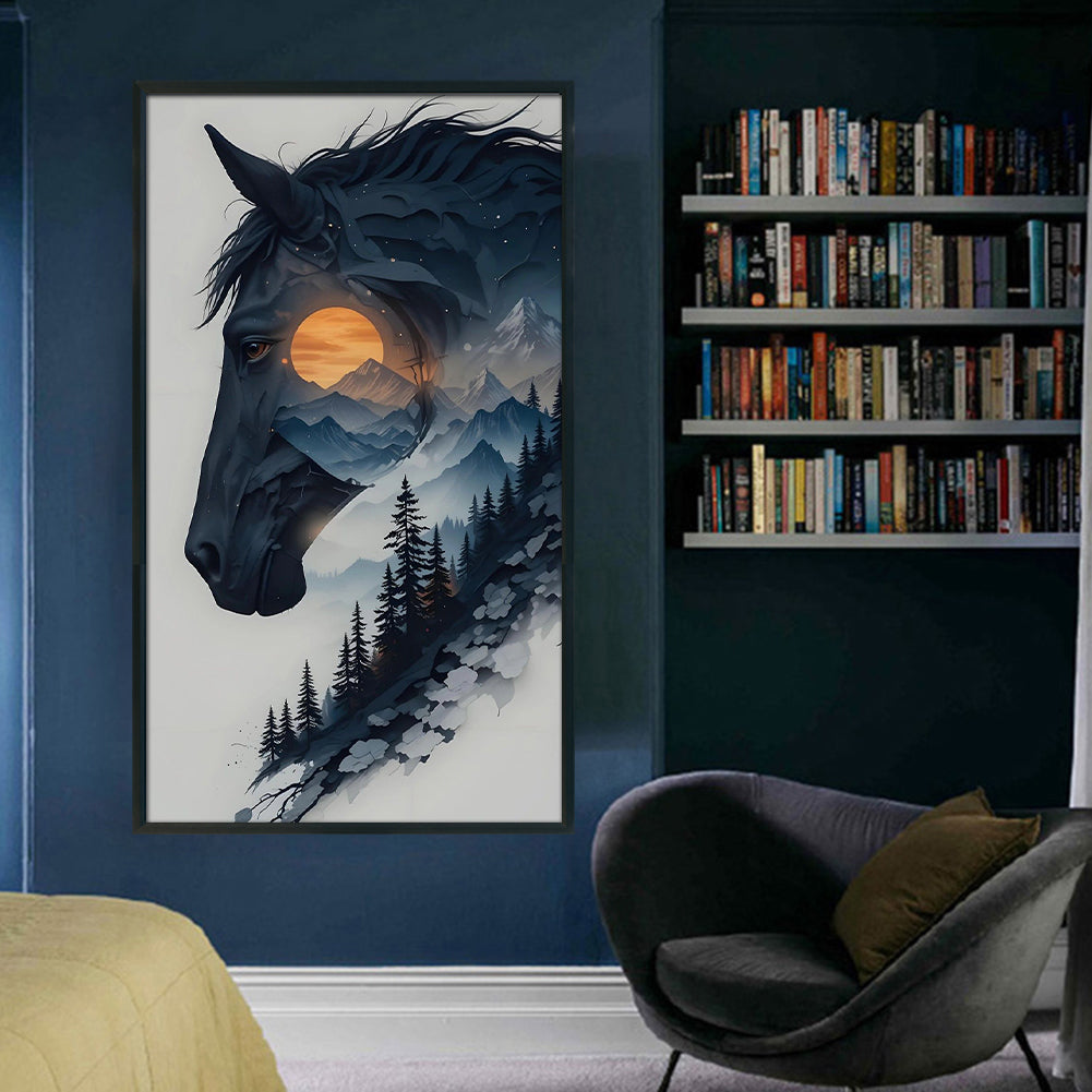 Horse - Full 11CT Stamped Cross Stitch 40x70CM - Huacan