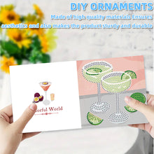 Load image into Gallery viewer, 6PCS DIY Diamond Art Greeting Cards Cup Theme Congratulations Cards  Gifts
