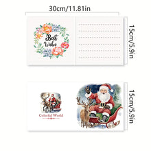 Load image into Gallery viewer, Christmas 6PCS DIY Diamond Art Greeting Cards Santa Claus Congratulations Cards  Gifts
