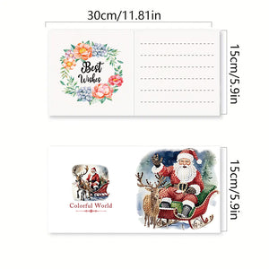 Christmas 6PCS DIY Diamond Art Greeting Cards Santa Claus Congratulations Cards  Gifts