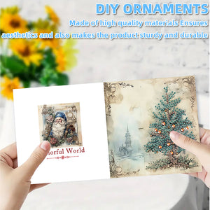 6PCS DIY Diamond Art Greeting Cards Winter Theme Congratulations Cards  Gifts