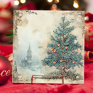 6PCS DIY Diamond Art Greeting Cards Winter Theme Congratulations Cards  Gifts