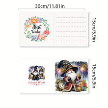 Load image into Gallery viewer, 6PCS DIY Diamond Art Greeting Cards New Year Gnome Congratulations Cards  Gifts
