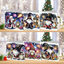 Load image into Gallery viewer, 6PCS DIY Diamond Art Greeting Cards New Year Gnome Congratulations Cards  Gifts
