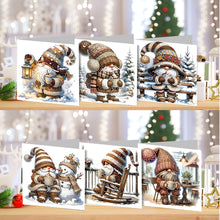 Load image into Gallery viewer, 6PCS DIY Diamond Art Greeting Cards Winter Gnome Congratulations Cards  Gifts
