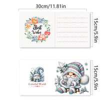 Load image into Gallery viewer, 6PCS DIY Diamond Art Greeting Cards Winter Gnome Congratulations Cards  Gifts
