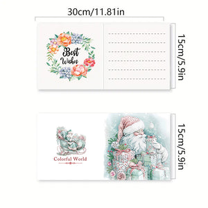 Christmas 6PCS DIY Diamond Art Greeting Cards Santa Claus Congratulations Cards  Gifts