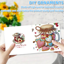 Load image into Gallery viewer, 6PCS DIY Diamond Art Greeting Cards Dessert Theme Congratulations Cards  Gifts
