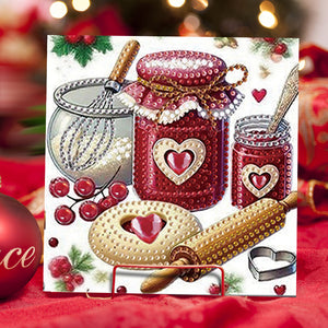 6PCS DIY Diamond Art Greeting Cards Dessert Theme Congratulations Cards  Gifts