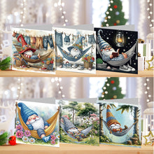 Load image into Gallery viewer, 6PCS DIY Diamond Art Greeting Cards Gnome Theme Congratulations Cards  Gifts
