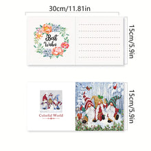 Load image into Gallery viewer, 6PCS DIY Diamond Art Greeting Cards Gnome Theme Congratulations Cards  Gifts
