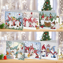 Load image into Gallery viewer, 6PCS DIY Diamond Art Greeting Cards Gnome Theme Congratulations Cards  Gifts
