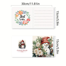 Load image into Gallery viewer, 6PCS DIY Diamond Art Greeting Cards Snowman Theme Congratulations Cards  Gifts
