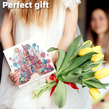 Load image into Gallery viewer, 6PCS DIY Diamond Art Greeting Cards Candy Castle Congratulations Cards  Gifts

