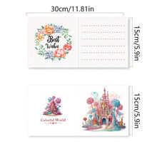 Load image into Gallery viewer, 6PCS DIY Diamond Art Greeting Cards Candy Castle Congratulations Cards  Gifts
