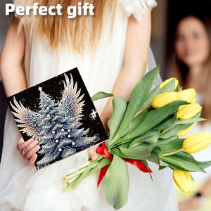 6PCS DIY Diamond Art Greeting Cards Angel Theme Congratulations Cards  Gifts