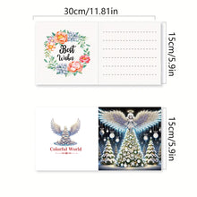Load image into Gallery viewer, 6PCS DIY Diamond Art Greeting Cards Angel Theme Congratulations Cards  Gifts
