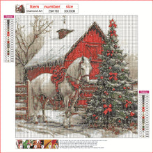 Load image into Gallery viewer, Christmas Horse 30*30CM(Canvas) Full Round Drill Diamond Painting
