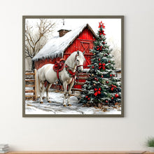 Load image into Gallery viewer, Christmas Horse 30*30CM(Canvas) Full Round Drill Diamond Painting
