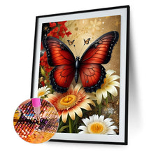 Load image into Gallery viewer, Butterfly Daisy 30*40CM(Canvas) Full Round Drill Diamond Painting
